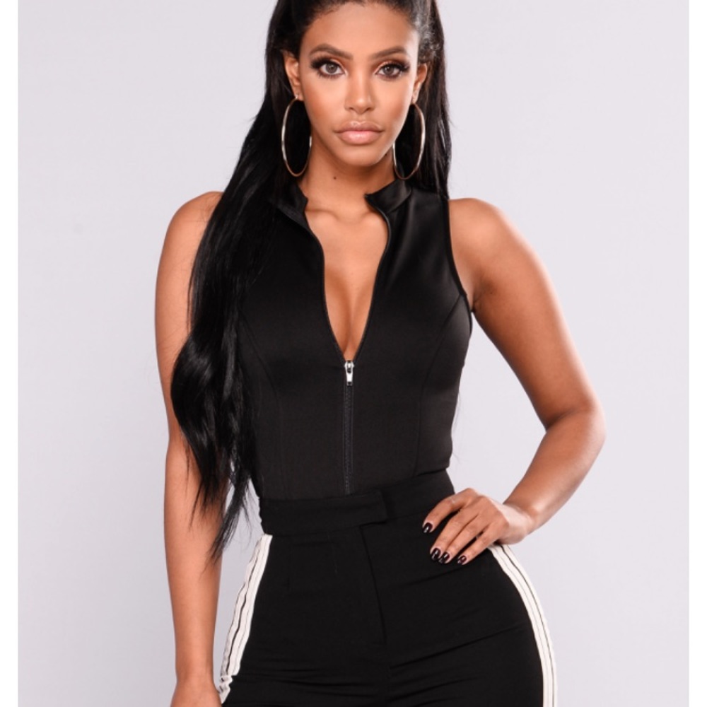 Fashion Nova Zip Up Bodysuit
